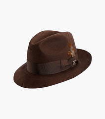 AUGUST FEDORA Wool Felt Pinch Front Hat