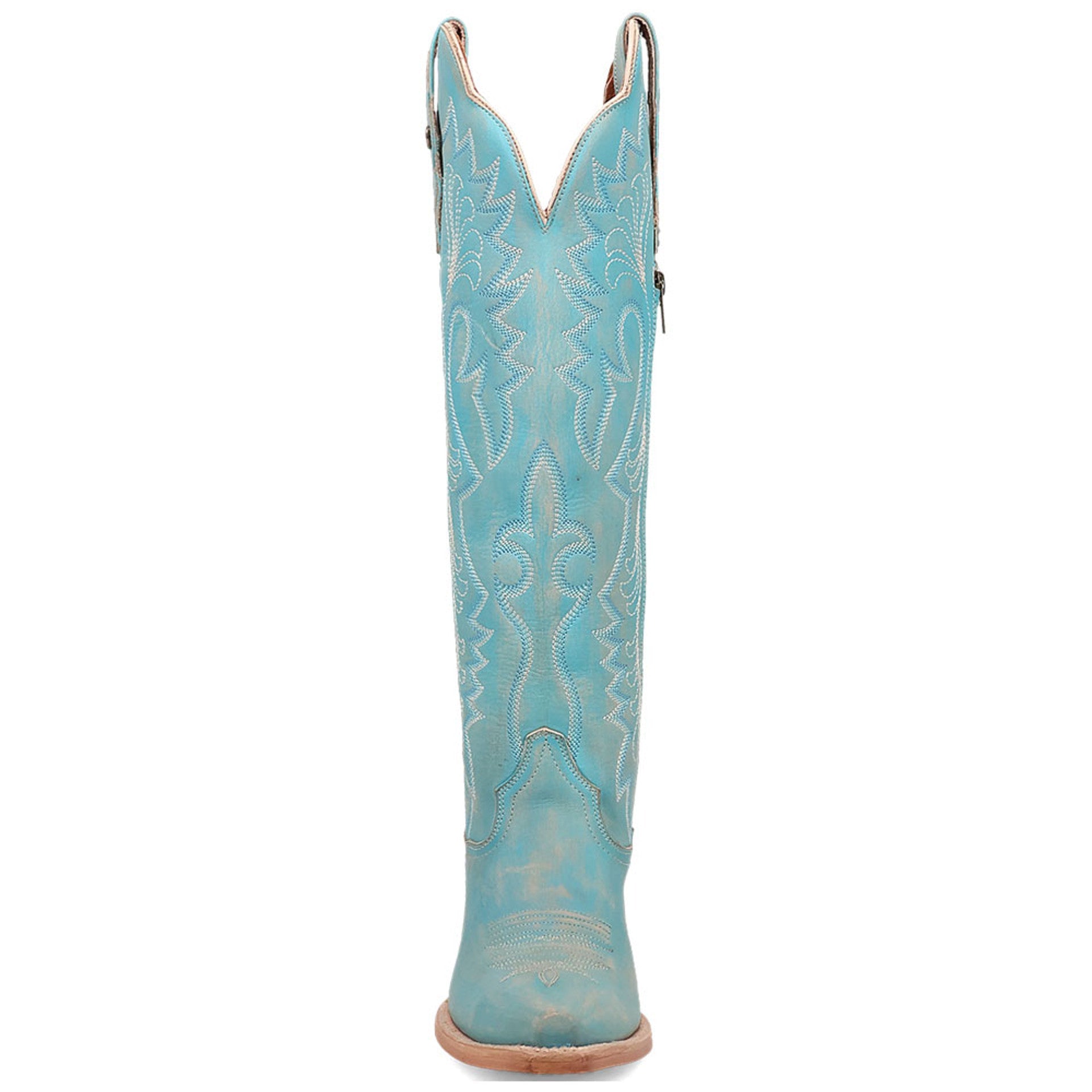 Dan Post Women's Celeste Sky Blue Zipper Snip Toe Boots