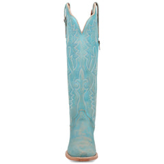 Dan Post Women's Celeste Sky Blue Zipper Snip Toe Boots