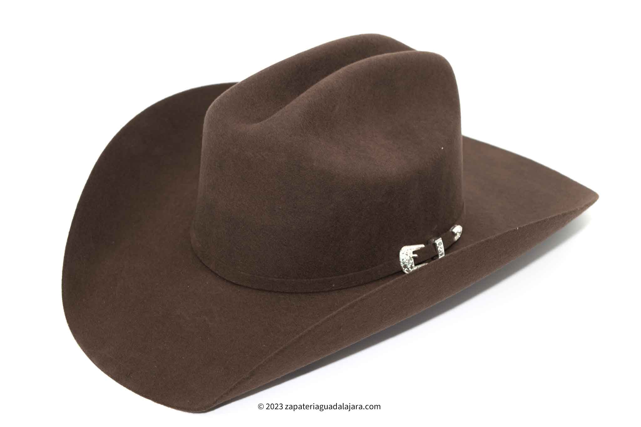 TENNESSEE 100X FELT HAT TEXAS BROWN | Genuine Leather Vaquero Boots and Cowboy Hats | Zapateria Guadalajara | Authentic Mexican Western Wear