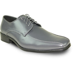 Bravo Mens Classic Bicycle Square Pointy Toe Patent Tuxedo Shoe in Black