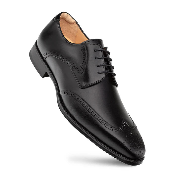 Tasso Wing Tip Derby  Black By Mezlan Made In Spain Brand