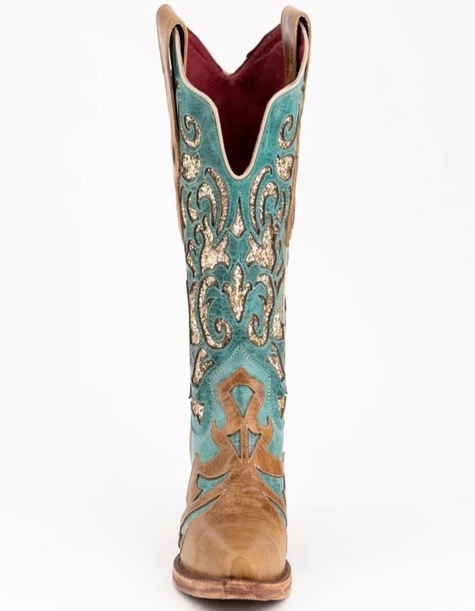 Ferrini Women's Glitz Snip Toe Boots Handcrafted - Antique Saddle