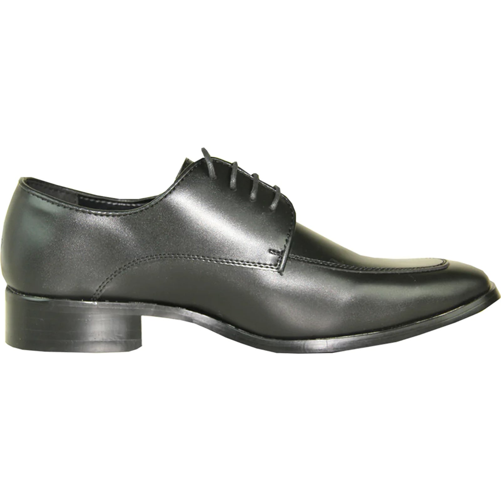 Bravo Mens Classic Moc Toe Tuxedo Prom Shoe in Black