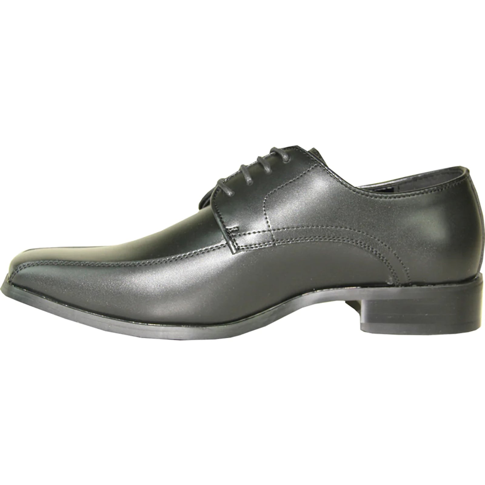 Bravo Mens Classic Square Pointy Toe Dress Shoe in Black