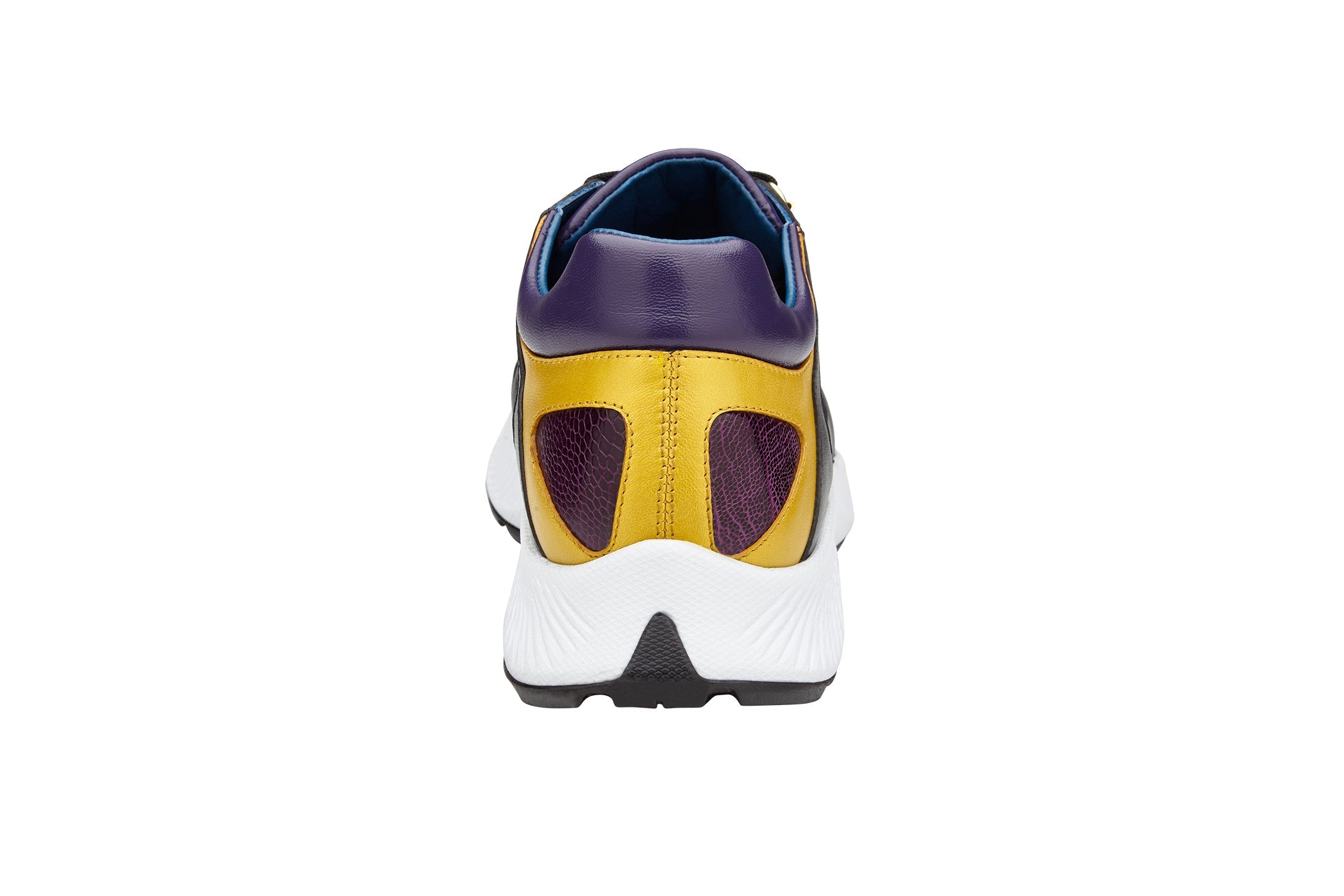 Belvedere Adam - Gold/Purple/Black Ostrich Loafer