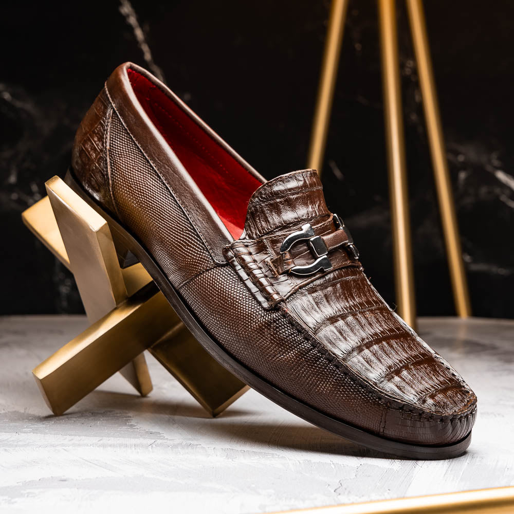 Marco Di Milano Adro Brown Leather Luxury Loafers