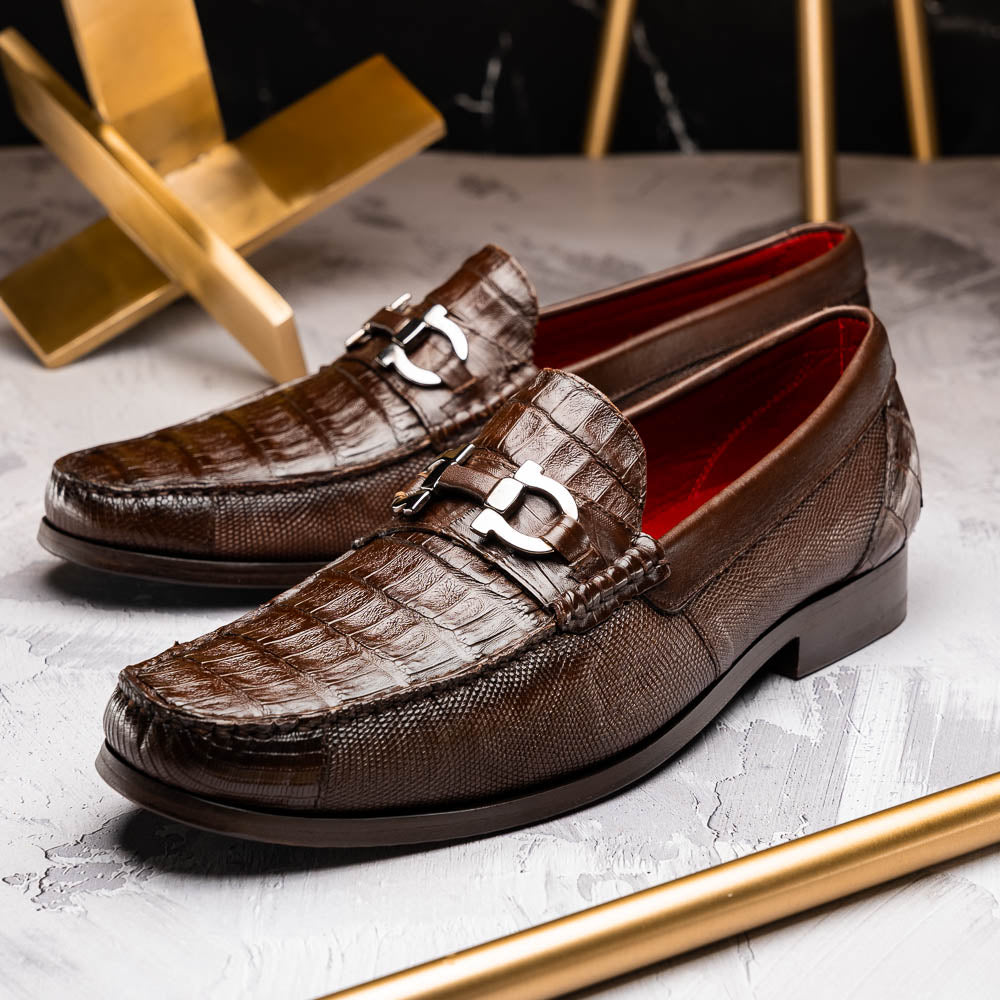 Marco Di Milano Adro Brown Leather Luxury Loafers