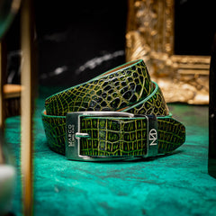 Marco Di Milano Emilio Belt - Antique Green Leather Loafer