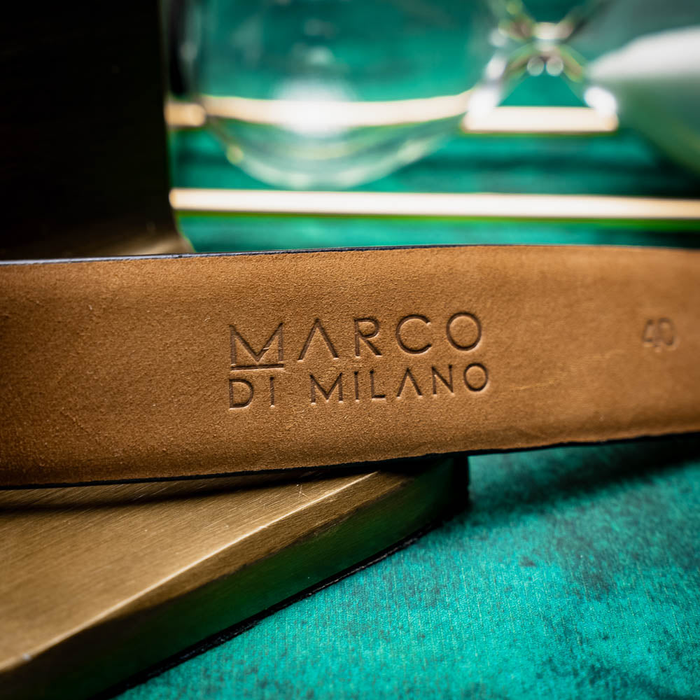Marco Di Milano Emilio Belt - Brown Leather Dress Shoe