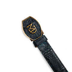 Marco Di Milano Arkansas Belt - Black & Blue Leather Loafers
