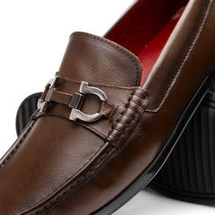 Atrani Brown Calf Bit Loafer 