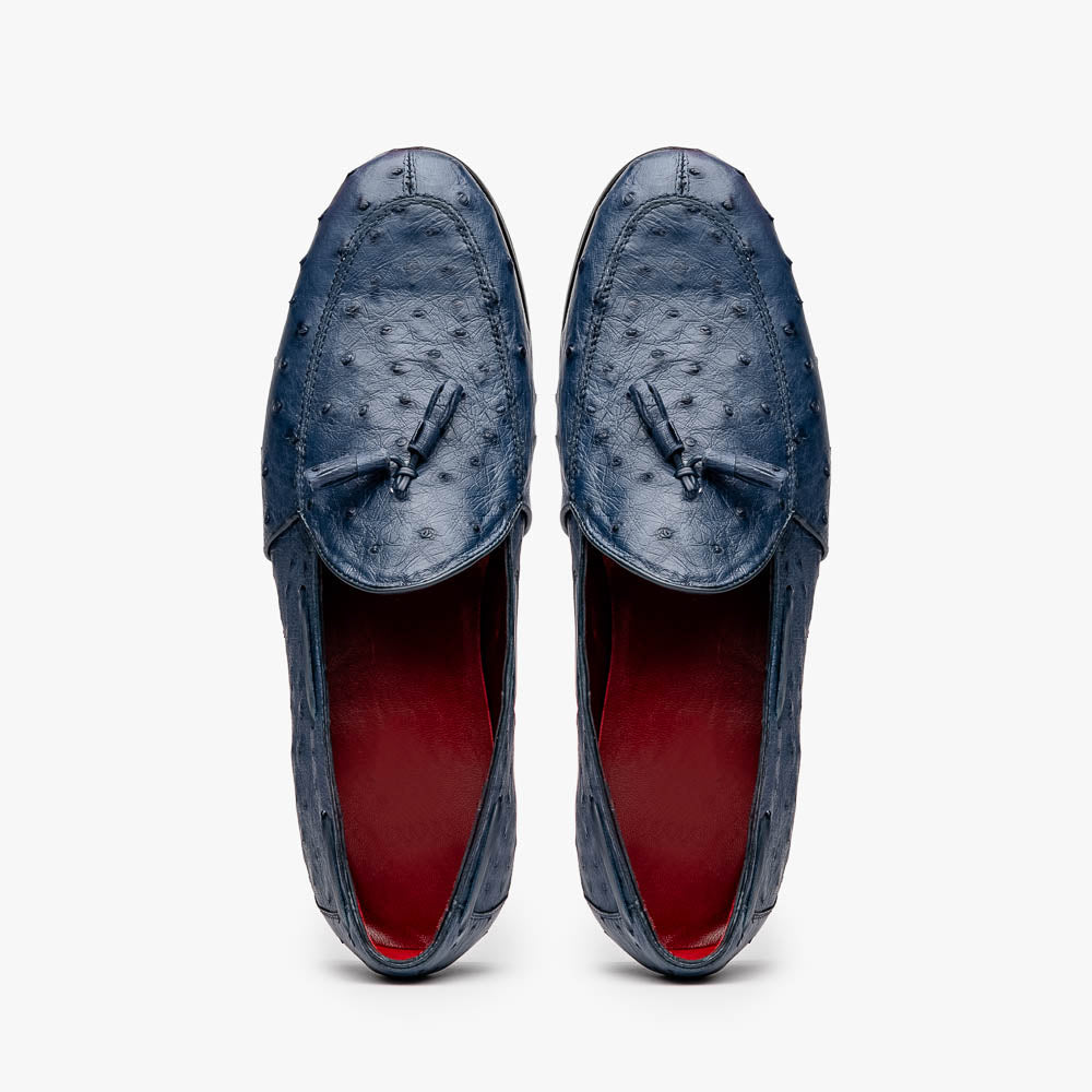 Aubiere Navy Ostrich Loafer 