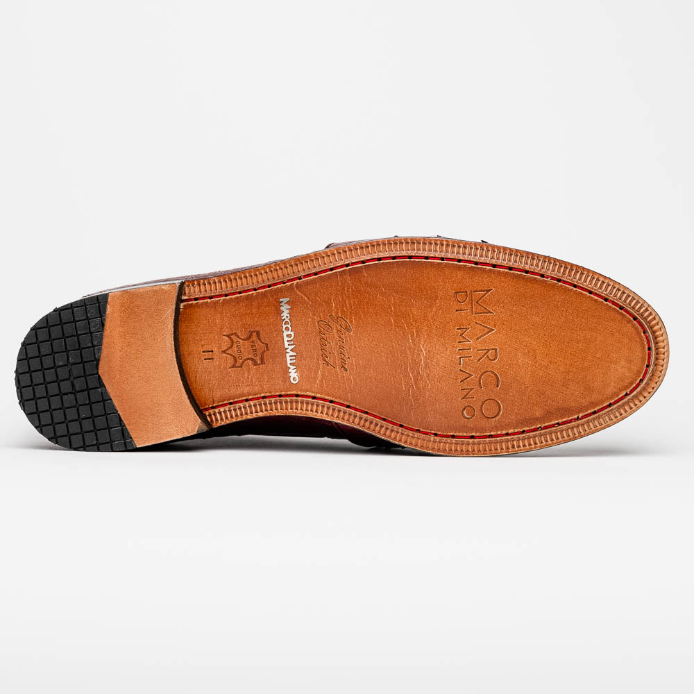 Aubiere Wine Ostrich Loafer 
