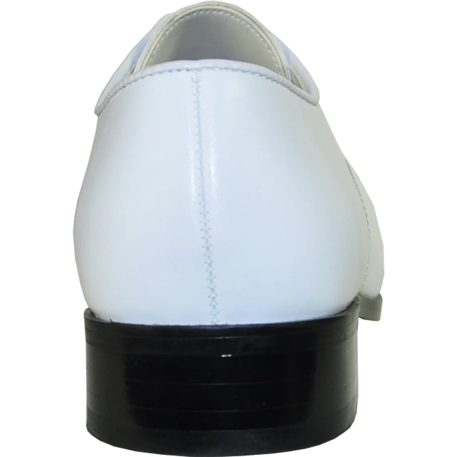 Bravo Mens Classic Moc Toe Tuxedo Prom Shoe in White
