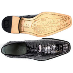 Belvedere Chapo Brown All-Over Genuine Exotic Hornback Crocodile Shoes