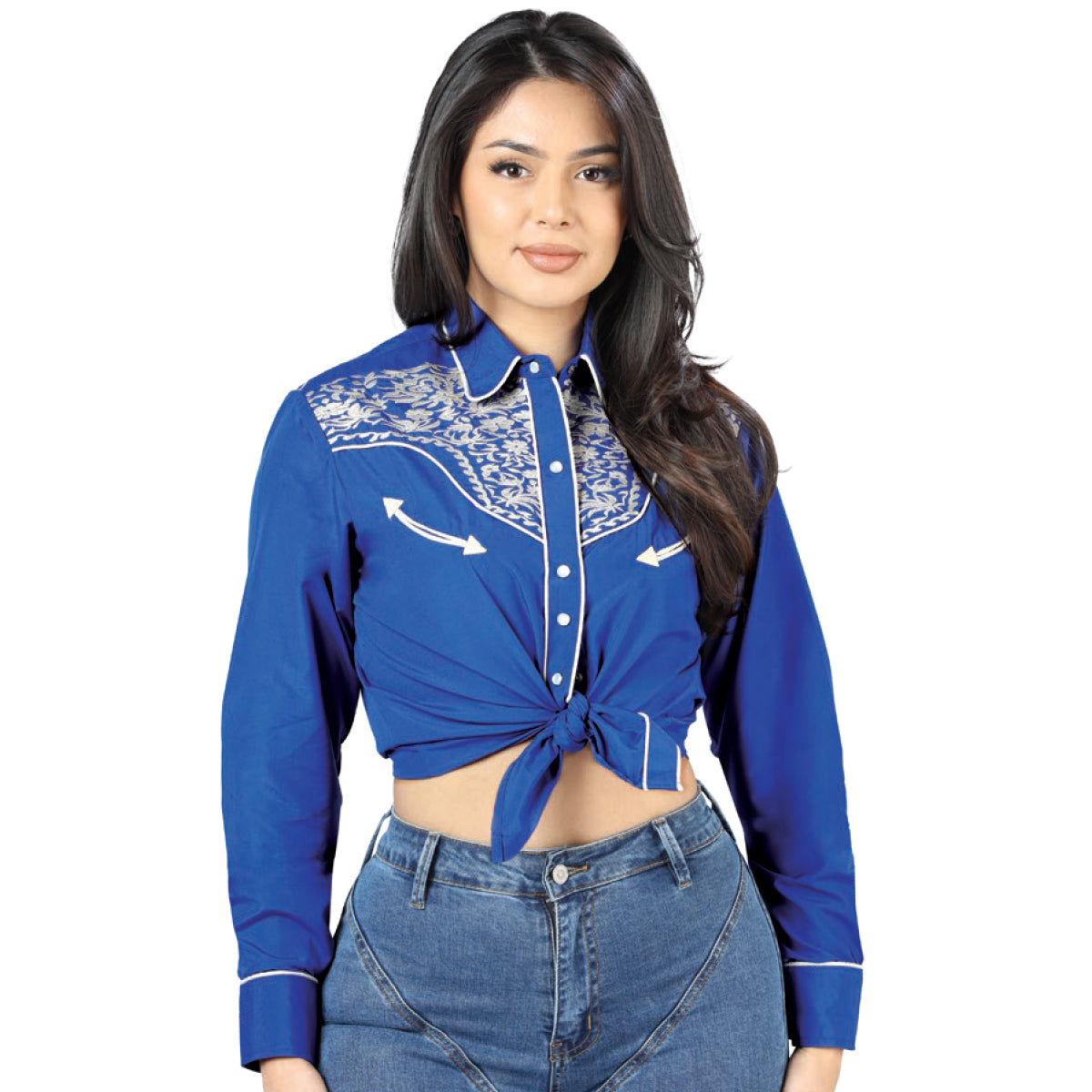 El General Royal Blue Women's Western Shirts