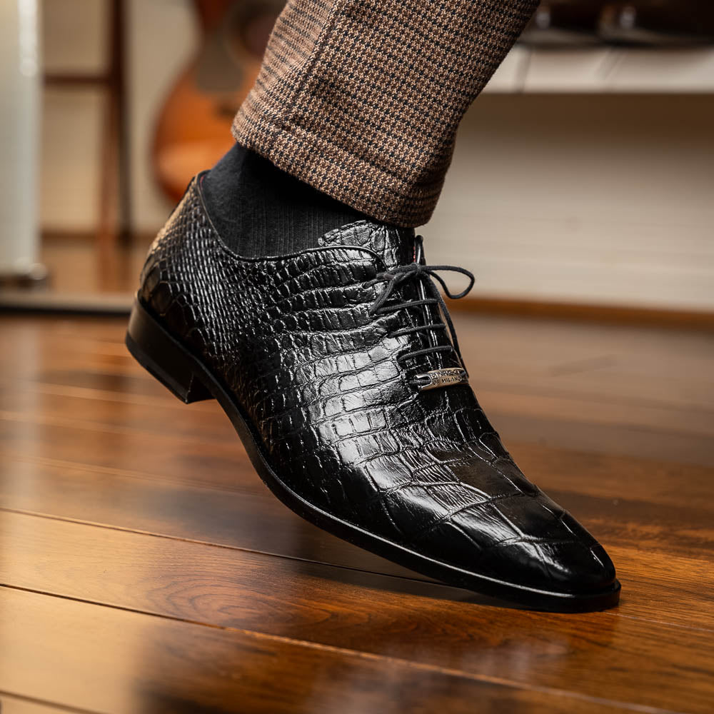 Marco_Di_Milano Bono Black Leather Luxury Shoe