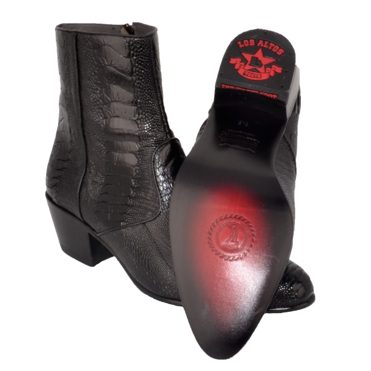Botines Piel Avestruz Pata Horma Puntal LAB-630505