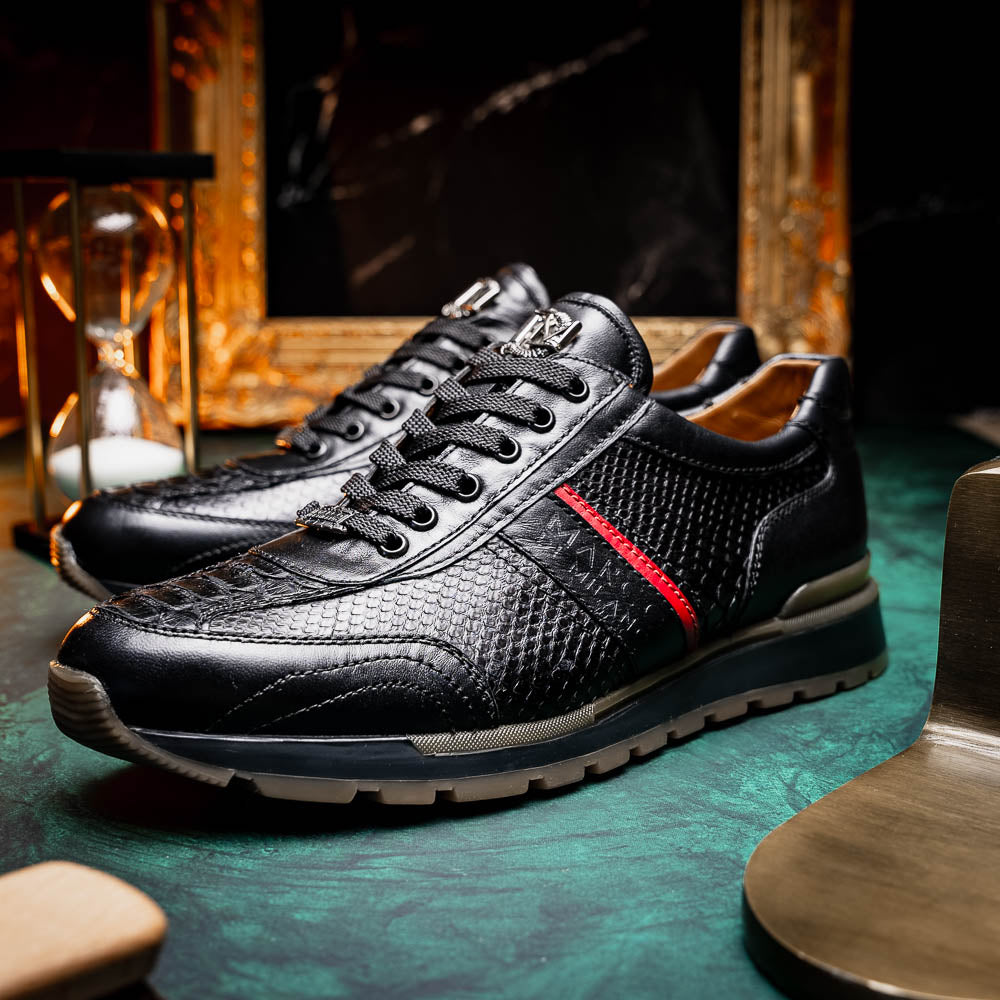 Marco Di Milano Brescia Black Leather Dress Shoes