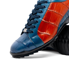 Marco Di Milano Cairo Blue Jeans & Honey Leather Oxfords