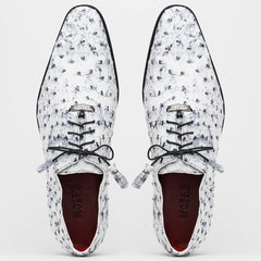 Marco Di Milano Criss Newspaper Ostrich Quill Dress Shoe Oxfords