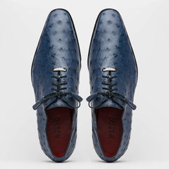 Marco Di Milano Criss Ostrich Quill Dress Oxfords Navy