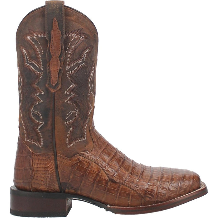 Dan Post Men's Kingsly Genuine Caiman Belly Square Toe Boots - Black