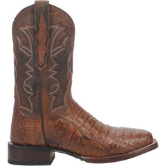 Dan Post Men's Kingsly Genuine Caiman Belly Square Toe Boots - Black
