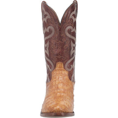 Dan Post Men's Primetime Genuine Caiman Belly Round Toe Boots - Tan