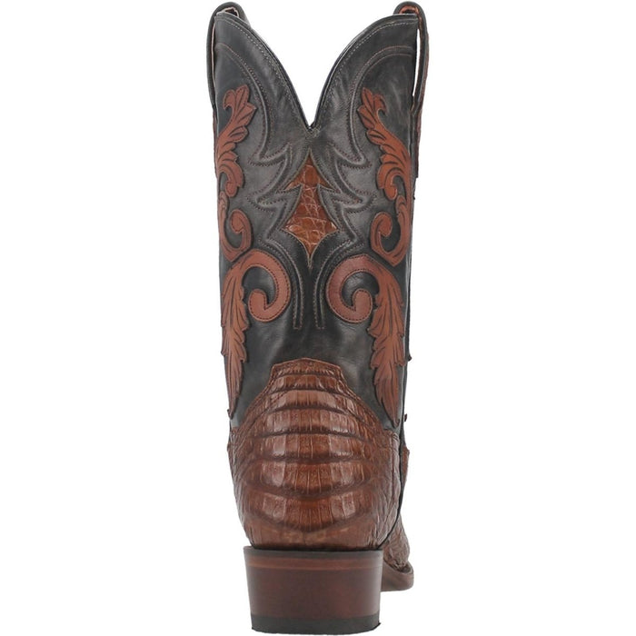 Dan Post Men's Kershaw Full Quill Ostrich Square Toe Boots - Saddle