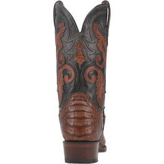 Dan Post Men's Kershaw Full Quill Ostrich Square Toe Boots - Saddle