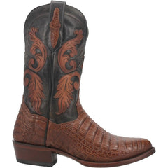 Dan Post Men's Kershaw Full Quill Ostrich Square Toe Boots - Saddle