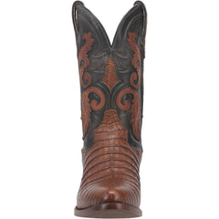 Dan Post Men's Kershaw Full Quill Ostrich Square Toe Boots - Saddle