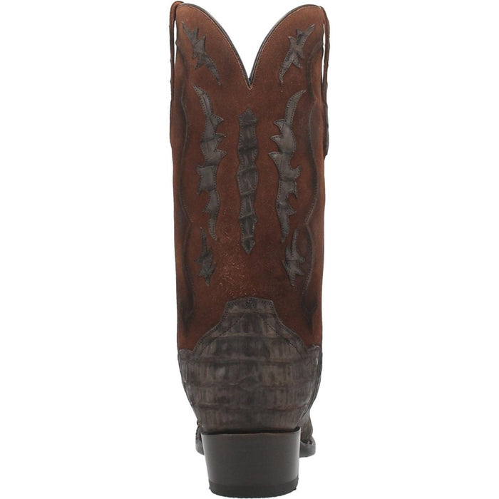 Dan Post Men's Kingsly Genuine Caiman Belly Square Toe Boots - Bay Apache