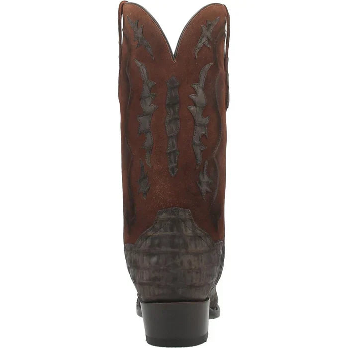 Dan Post Men's Stalker Genuine Caiman Belly Square Toe Boots - Brown