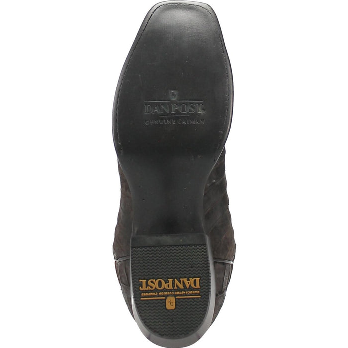 Dan Post Men's Kingsly Genuine Caiman Belly Square Toe Boots - Bay Apache