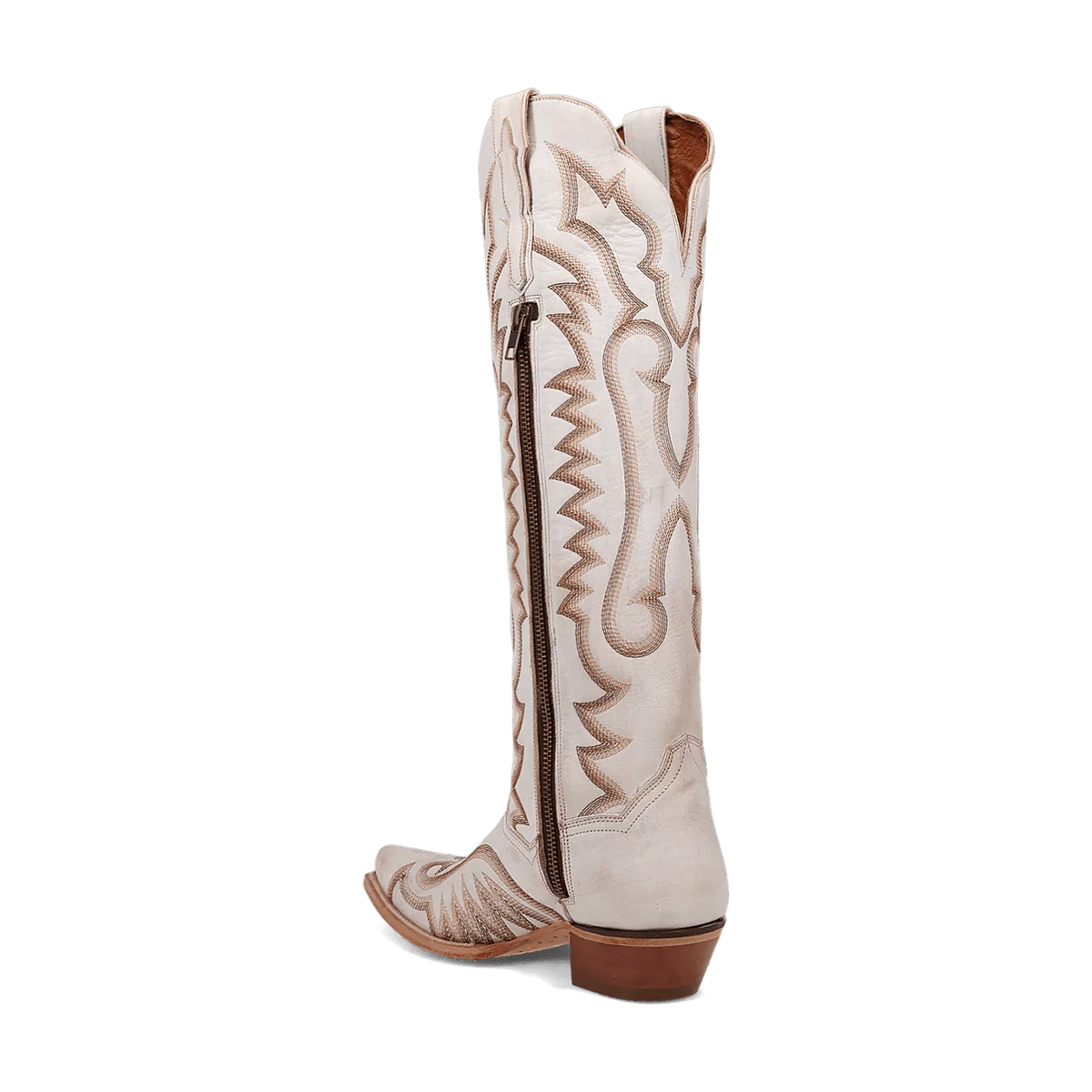 Dan Post Women's Josie Snip Toe Leather Tall Boots - White