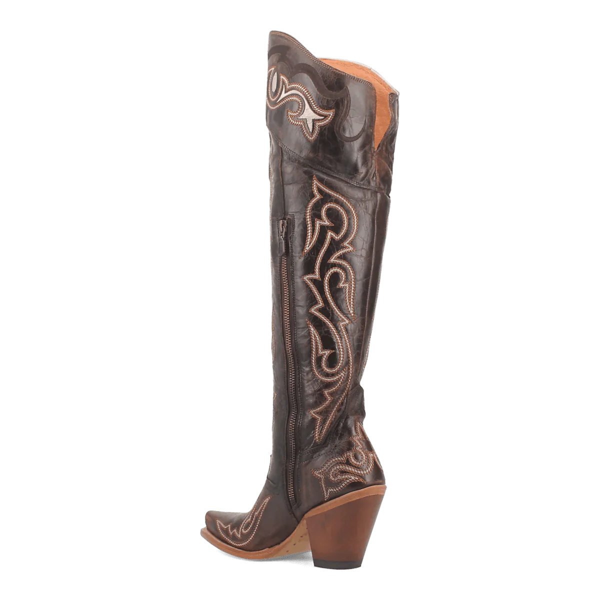 Dan Post Women's Kommotion Snip Toe Leather Tall Boots - Chocolate