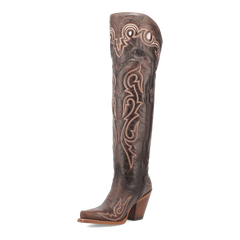 Dan Post Women's Kommotion Snip Toe Leather Tall Boots - Chocolate
