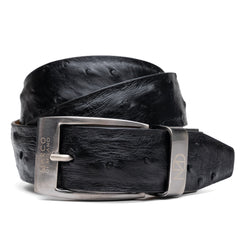 Marco Di Milano Domenico Belt: Luxury Black Leather Dress Shoe