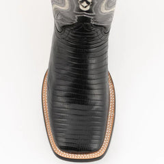 Ferrini Men's Taylor Lizard Square Toe Handcrafted - Black 1119304