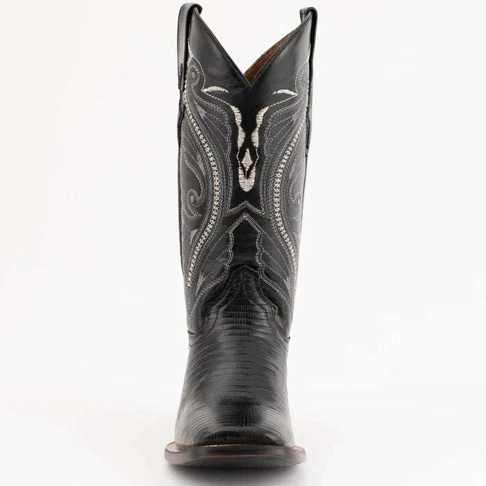 Ferrini Men's Taylor Lizard Square Toe Handcrafted - Black 1119304