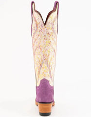 Ferrini Women's Candy Snip Toe Boots Handcrafted - Purple/Cream 8366148