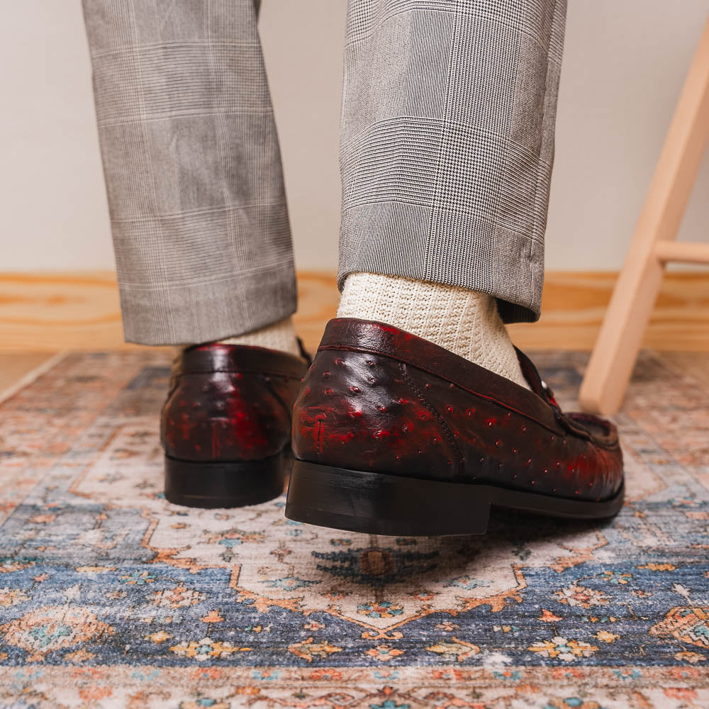 Marco Di Milano Ferrioni Black Cherry Leather Loafers