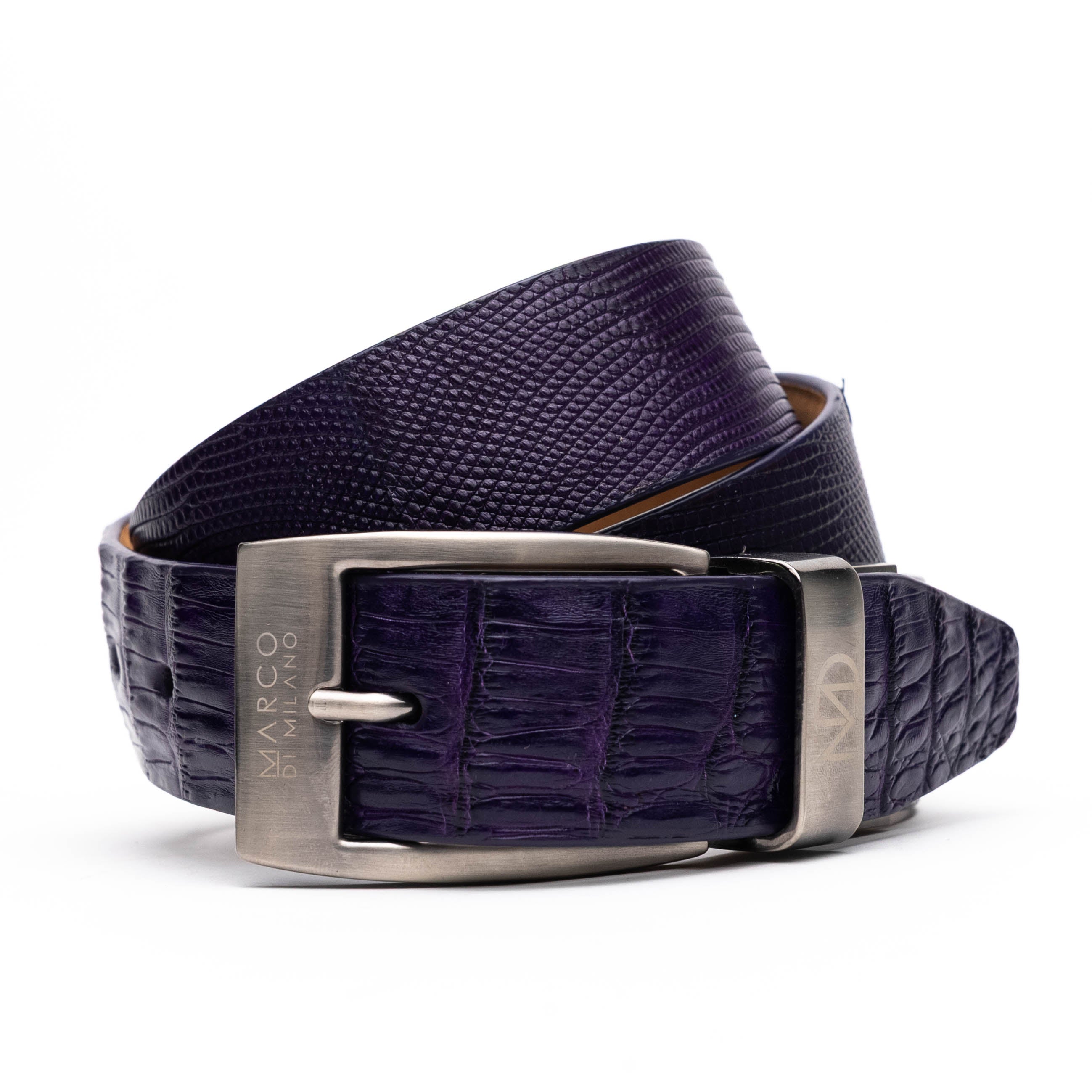 Marco Di Milano Giovanni Belt - Purple Leather Luxury Shoe