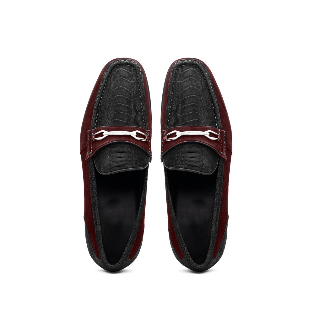 Marco Di Milano Hugo Black & Wine Leather Dress Shoe