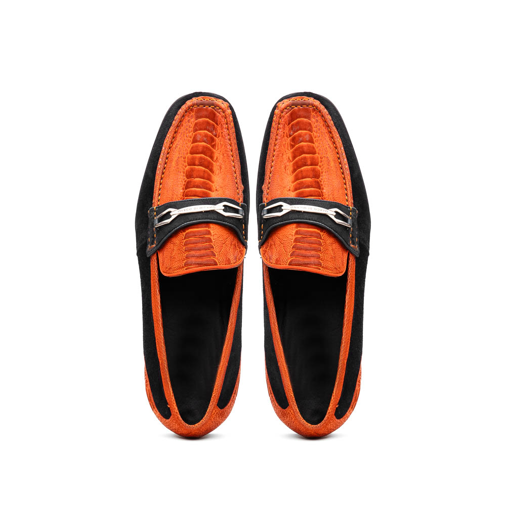 Marco Di Milano Hugo - Orange & Black Leather Dress Shoe