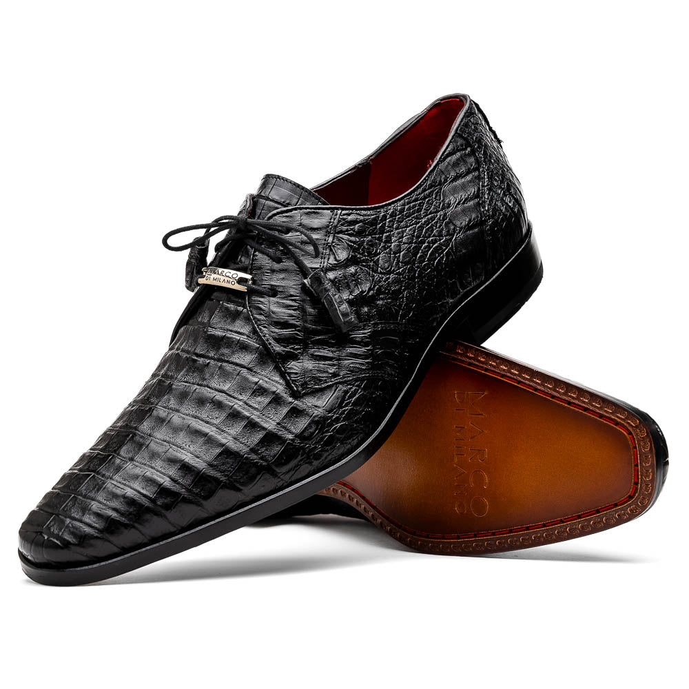 Marco Di Milano Lacio Black Caiman Crocodile Derby