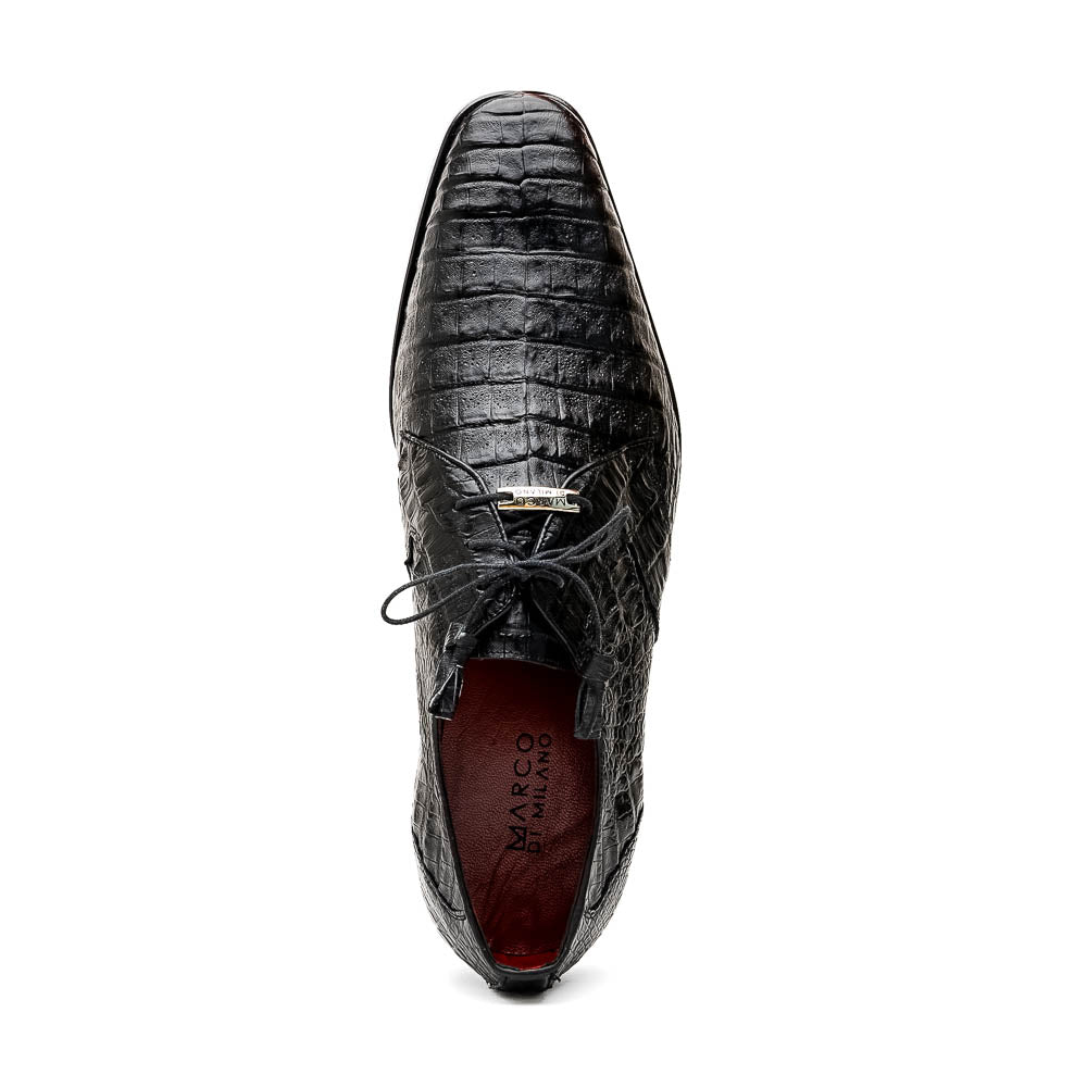 Marco Di Milano Lacio Black Caiman Crocodile Derby